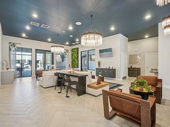 Clubhouse with fireplace